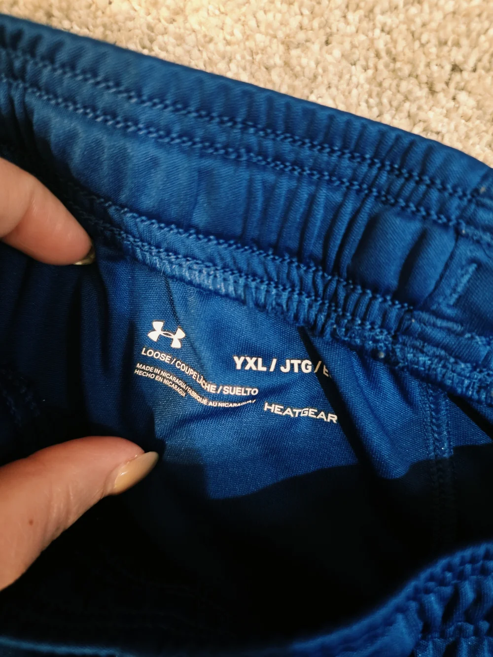 Under Armour Boys YXL Blue Athletic Performance Shorts